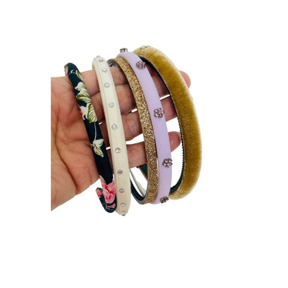 Lot of 33 Girls Headbands Multi Styles Colors Fabric Plastic Stretchy Floral - Picture 7 of 17